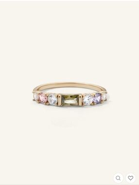 Olive & Piper Vale Gold Multi-Stone Stacking Ring